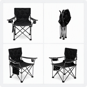 Chaise de camping pliable portable surdimensionnée pour patio et voyage - Product Image 2