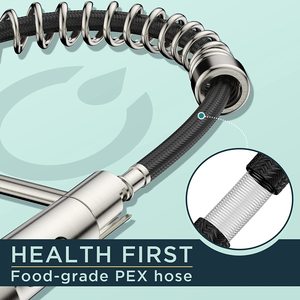 Matte Black Pull Down Sprayer Kitchen <strong>Faucet</strong>, Single Handle Black <strong>Faucet</strong> for Farmhouse Camper Laundry Utility <strong>Rv</strong> Wet Bar Sinks - Product Image 3