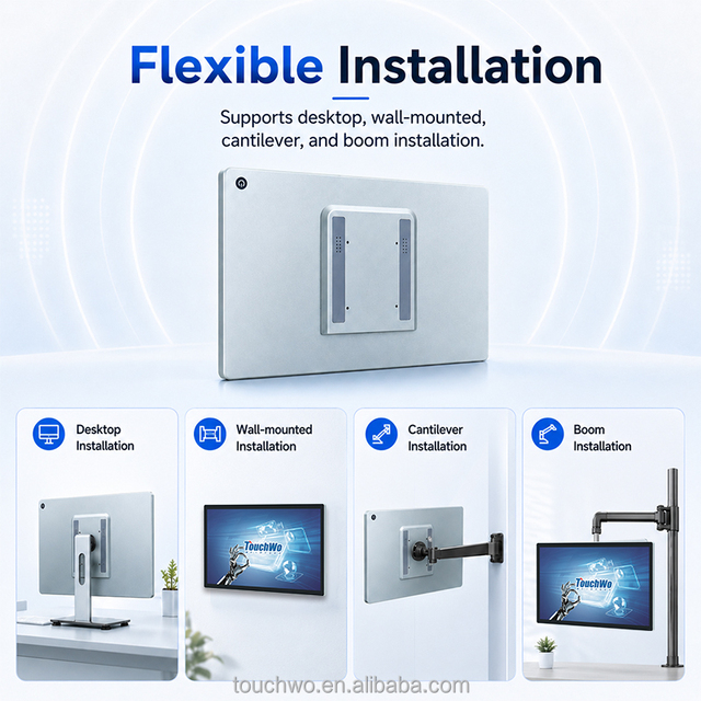 15.6 Inch Type-C Touch Screen Monitor Slim Metal Frame Portable LCD Touchscreen Display for Business Retail Terminal Office