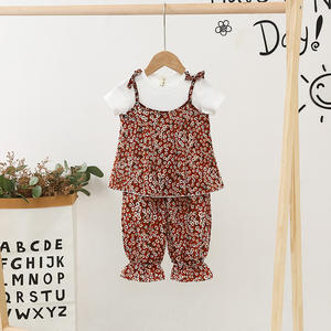 เสื้อผ้าเด็กผู้หญิงบุผ้าฝ้ายขายส่ง เสื้อยืดลายหัวกะโหลก และกางเกงวิสโคสเด็ก ชุดแข่งรถเด็ก จากซัพพลายเออร์จีน - Product Image 3