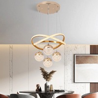 Lustre LED haut de gamme simple et moderne pour restaurant chambre escalier salon hauteur réglable vente directe d'usine