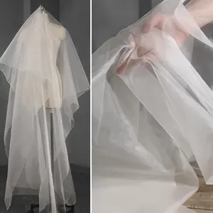 Vải Lụa Tơ Tằm Trắng 5.5MM Dùng Để Sơn Và Nhuộm Vải Organza Cho Váy Cưới