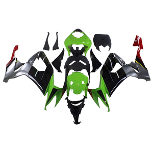 Carenado verde, negro, gris, apto para <span class=keywords><strong>Kawasaki</strong></span> <span class=keywords><strong>Ninja</strong></span> 2008 2009 <span class=keywords><strong>2010</strong></span>, marco de carrocería de, de color verde - Product Image 1