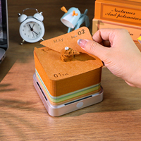 Verzauberter Zaubererhut 2027 Papier-Notizblock Mehrschichtige Papierskulptur Modell 3D Kalender-Würfel Notizblock für Feiertagsgeschenk