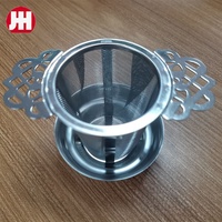 Ensemble d'infuseur à thé en acier inoxydable de haute qualité nouveau bol en dentelle Design avec petit bassin passoire à thé pliable en métal de qualité alimentaire