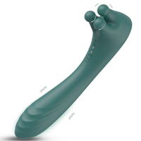 Vibrador de Masaje 2 en 1 para Adultos, Silicona Líquida, Doble Estimulación, Carga USB, Ultra Silencioso, para Mujer, Venta al Por Mayor