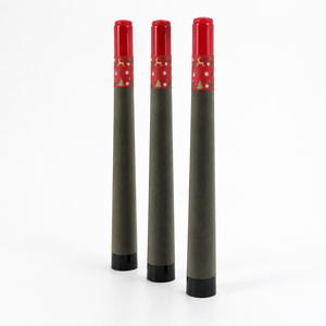 Christmas Gift Red Label Custom Black Ceramic Tip Pre-made <b>Rolled</b> Cones Cigarette Tobacco Smoking <b>Rolled</b> Cones with Plastic Tube - Product Image 1