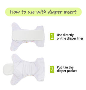 Inserts de couches lavables en coton de bambou biologique naturel Ananbaby 35x13.5cm, doux et écologiques - Product Image 5