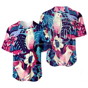 Camiseta de béisbol con diseño de animales en 3D, ropa deportiva personalizada para hombre, ropa deportiva de béisbol de entrenamiento, sublimación, ropa informal estilo Hip Hop para hombre - Product Image 3