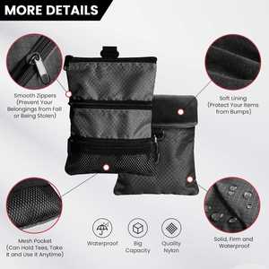 Sac de rangement portable pour balles de golf avec logo personnalisé, plusieurs poches avec fermetures éclair, accessoires de golf, sacs de rangement compacts pour le golf - Product Image 3