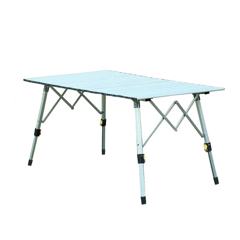 屋外用家具モダンロールアップアルミニウム折りたたみキャンプピクニックテーブル高さ調節可能な超軽量キャンプテーブル