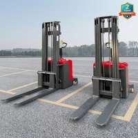 Stacker Elektrik 1 Ton Kompak Baterai Lithium CE Lifter untuk Gudang Perlengkapan Alat Tulis