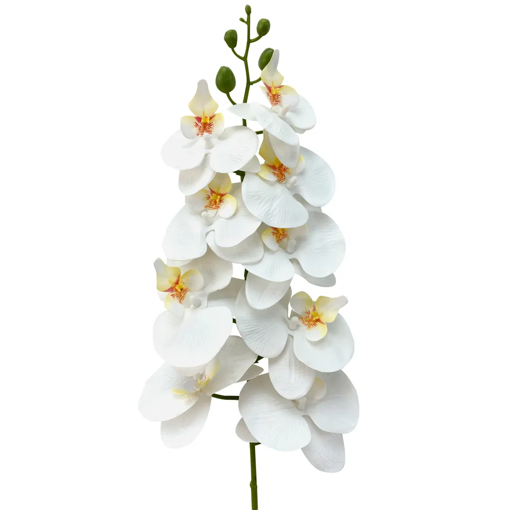 Wholesale White 9 Heads Orchidee Kunstbloemen 95Cm Stelen Real Touch Phalaenopsis Orchideeën Voor Bruiloft Decor