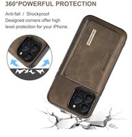 Étui à double fermoir magnétique détachable en cuir pour iPhone 15 Pro Max/14/13 Sleeve