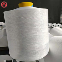 Fil texturé en Polyester étiré DTY 150/48 blanc brut pour tissus tissés et tricotés