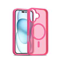 Étui de téléphone magnétique sans fil à chargement sans fil personnalisé en couleur mate pour iPhone 16 Pro Max, ultra-fin, effet peau, givré, anti-chute