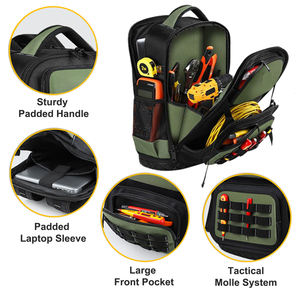 Zaino Porta Attrezzi, Borsa Porta Utensili Resistente, Grande Organizer Vuoto con Fondo Rigido Impermeabile, Zaino per Conservazione Utensili e <span class=keywords><strong>Laptop</strong></span> - Product Image 6