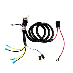 LED Headlight Wiring Harness Kit Premium H4 Headlamp Wire Relay Harness Adapter Socket Plug Compatible mit 9003 H605