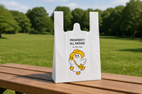Sacs en plastique type T-shirt avec poignée, imprimés sur mesure, en PEHD, pour supermarché, durables et jetables