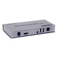 Extenseur KVM HDMI 4K 30Hz avec boîtier métallique, émetteur et récepteur HDMI 120M