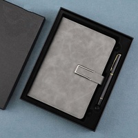 Ensemble cadeau de carnet en cuir PU et papier PP écologique avec logo personnalisé, stylo en métal, coffret cadeau promotionnel d'entreprise