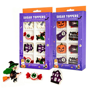 Etiquetas 3D al por mayor para azúcar glas de Halloween, decoración de pasteles de dibujos animados en forma sólida, <span class=keywords><strong>ingredientes</strong></span> de decoración para panadería para fiestas - Product Image 1