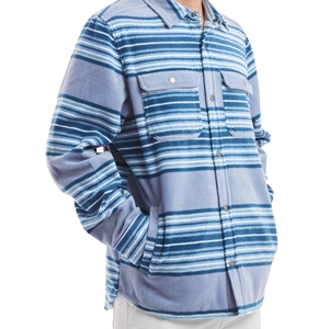 Nouveau designer coupe-vent rayé chemises de pêche personnalisées à manches longues pour hommes protection uv séchage rapide hommes chemises de pêche boutonnées - Product Image 2