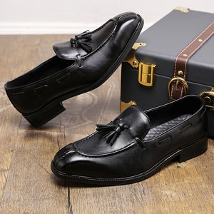 Chaussures habillées pour hommes, nouveau design, en cuir véritable, mocassins décontractés, faciles à enfiler, grandes tailles, nouveaux styles, à bout pointu et montants - Product Image 2
