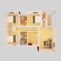 Petite Maison Préfabriquée Imperméable de Luxe Remorque pour Salle de Bain Salle de Sport Supermarché Cour-Application Polyvalente