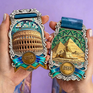 Créez votre propre médaille sportive personnalisée en alliage de zinc plaqué or, émail souple 3D, 10 cm, avec ruban et cordon, design personnalisé pour souvenir - Product Image 3