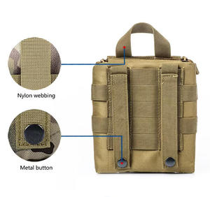 户外战术 Molle 止血带急救包袋 - 便携式迷彩 EDC 医疗救生包，适合山地自行车骑行 - Product Image 5