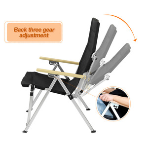 Silla Plegable de Aleación de Aluminio con Respaldo Reclinable Ajustable - Diseño Moderno para Uso en Exteriores, Camping, Playa, Patio y Jardín - Product Image 3