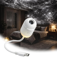 Mini projecteur LED portable USB 2026 moderne ultra-clair, lumière d'ambiance romantique Galaxie Étoile Aurore pour chambre et voiture, livraison directe