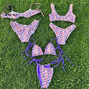 Bikini personnalisé de luxe pour femmes, fabricant de maillots de bain imprimés, bikini sexy recyclable, ensemble deux pièces - Product Image 1