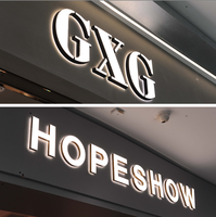 Logo personnalisé en 3D éclairé par LED avec acrylique imperméable DC 12V, couleur et forme personnalisées pour la publicité paysagère