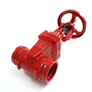 <span class=keywords><strong>Vannes</strong></span> manuelles d'incendie rouges DN50 2'' PN16 à structure de type gate pour applications hydrauliques, extrémité rainurée/à bride - Product Image 3