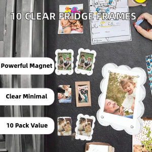 Acrílico 3x4 para Imanes, Marco Magnético Resistente para <span class=keywords><strong>Fotos</strong></span>, Marco Transparente Festoneado Minimalista para <span class=keywords><strong>Fotos</strong></span> Instax - Product Image 2