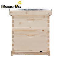 Nouveau Kit de ruche Menger Bee Langstroth 2 couches 10 cadres en bois de sapin à joint queue d'aronde Outils d'apiculture Garantie 2 ans