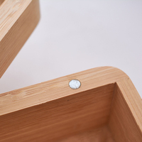 Cloisons amovibles en bois de pin de qualité supérieure plaine non peinte café thé Snack Case boîte de rangement de bureau en bois