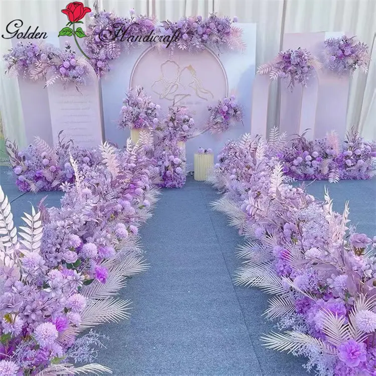 ホームルームパーティーの結婚式の装飾のためのQSLH-S0604カスタマイズされた結婚式の装飾造花のセンターピース