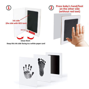 ชุดหมึกพิมพ์สำหรับขายส่ง แผ่นพิมพ์ลายมือ ลายเท้าเด็ก ปลอดภัย ไร้สารพิษ ไม่เลอะเทอะ ทำเองได้ง่าย ทำความสะอาดง่าย ของที่ระลึกสำหรับสัตว์เลี้ยง - Product Image 2
