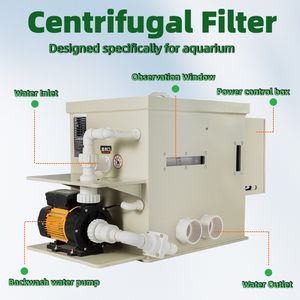 Aquarium Koi Fish Tank Goldfish External Combine Gravitait Rotary Drum Filter Built <span class=keywords><strong>UV</strong></span> Lamp for Koi Pond - Product Image 2