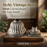 Vas Pedestal Plastik Antik Rustic, Pot Tanaman Klasik Gaya Vintage, Pot Bunga Taman