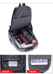 Bolso impermeable para hombre, mochila ligera con cremallera para el pecho y el hombro, puerto de carga USB, para deportes al aire libre y viajes - Product Image 5