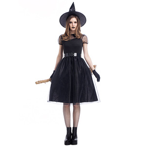 Nuevo 2026, Nuevos estilos 2025, Disfraz <span class=keywords><strong>de</strong></span> bruja <span class=keywords><strong>de</strong></span> gasa negra para <span class=keywords><strong>Halloween</strong></span>, para fiesta <span class=keywords><strong>de</strong></span> cosplay y juegos, <span class=keywords><strong>de</strong></span> estilo sencillo y elegante - Product Image 2