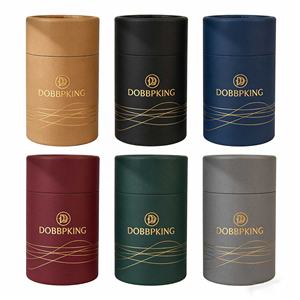 Vente en gros de boîtes cylindriques en carton kraft biodégradable, emballage rond personnalisé pour bougies, affiches, textiles, expédition - Product Image 1