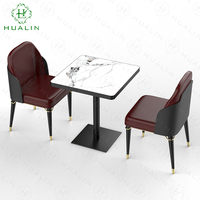 HUALIN Table de salle à manger moderne en pierre frittée de haute qualité pour restaurant Table de salle à manger en marbre Tables et chaises de café pour hôtel