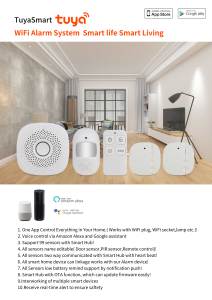 Tuya système d'alarme intelligent anti-<span class=keywords><strong>intrusion</strong></span> alarme incendie WiFi GSM système d'alarme de sécurité sans fil portable antivol pour la sécurité à domicile - Product Image 3