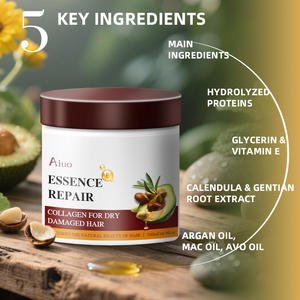 <span class=keywords><strong>Mascarilla</strong></span> hidratante para el cabello con aceite de argán orgánico natural para alisar el brillo y reparar el cabello dañado para hombres y mujeres de uso diario - Product Image 2