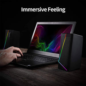 Portable RGB Desktop <strong>Speaker</strong> <strong>PC</strong> Computer Stereo <strong>Speaker</strong> With 6 Colorful LED Modes USB Powered With 3.5mm Cable - Product Image 3